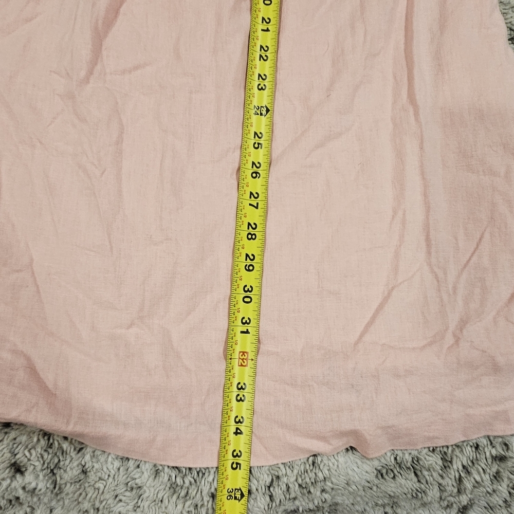 Tommy Bahama SZ M Daphne Sleevless Linen Blend Shift Dress Lined Pink Pockets - Picture 8 of 9